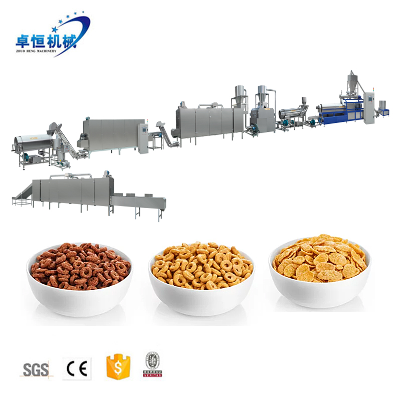Factory Price Extrusion Breakfast Cereal Corn Flakes extruder machine line